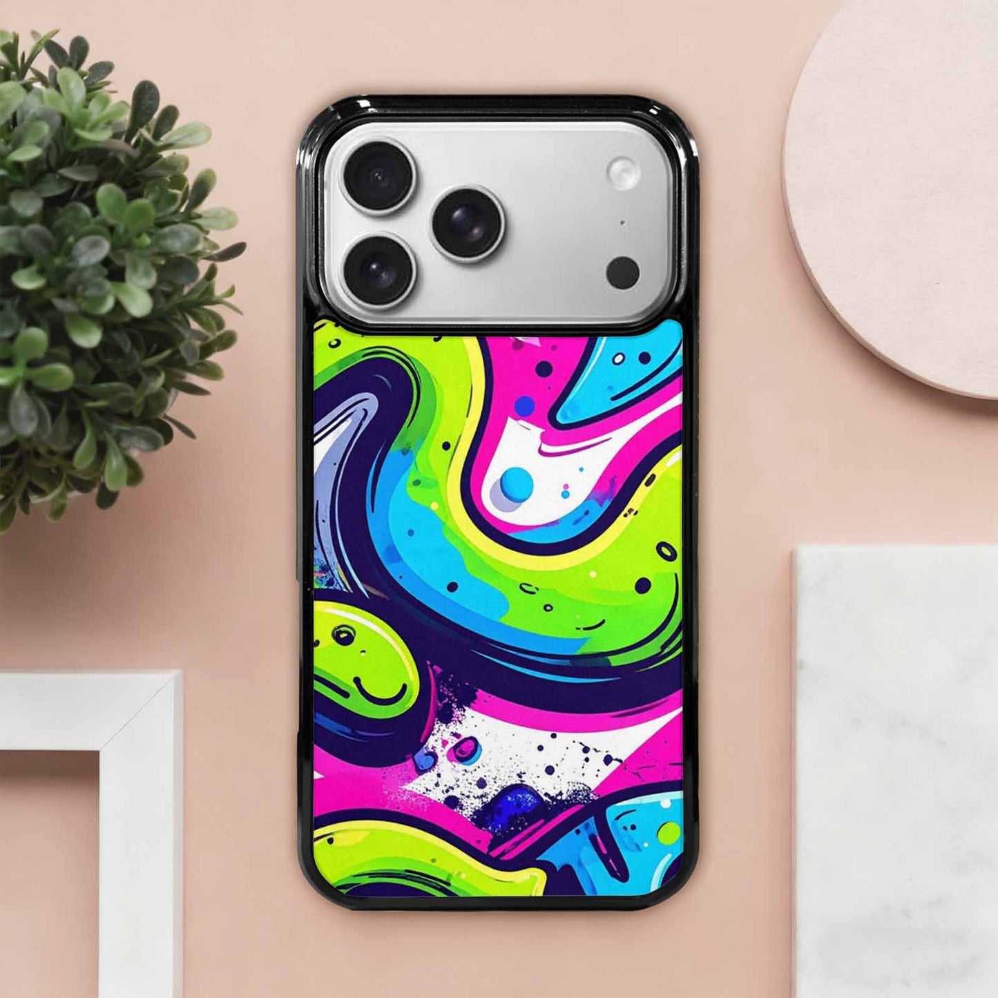 iPhone 17 Pro Max Case — Acid Wash Cartoon Tie Dye, Original Design Phone Case