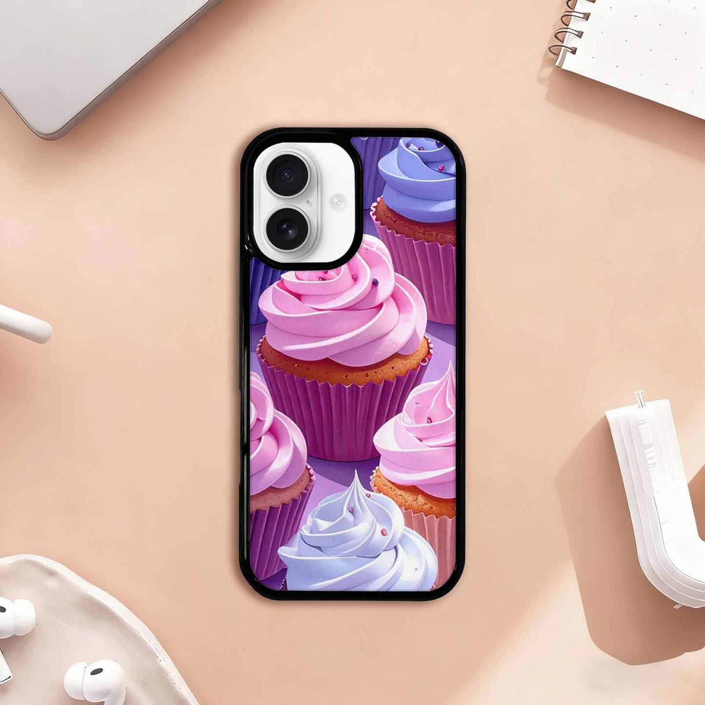 iPhone 17 Case — Chrome Retro Cupcake Retro Vintage, Custom Art Phone Cover
