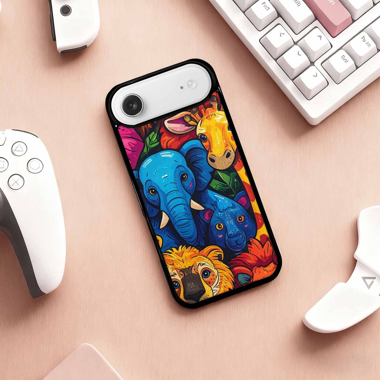 iPhone 17 Air Case — Seamless Tileable Pattern Of Overlapping Cartoon, Custom Phone Case