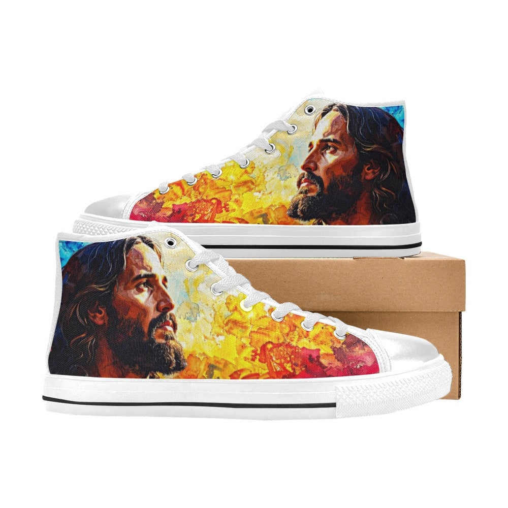 WOMEN'S Jesus3 High Top Canvas Vibrant Chaos Shoes