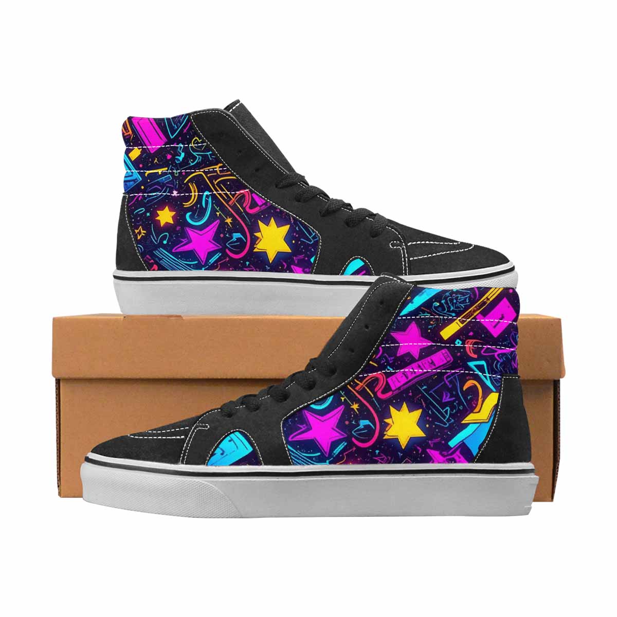 80s Retro Motif Custom Shoes Cottagec 436173 | Women's | Freaky Shoes®