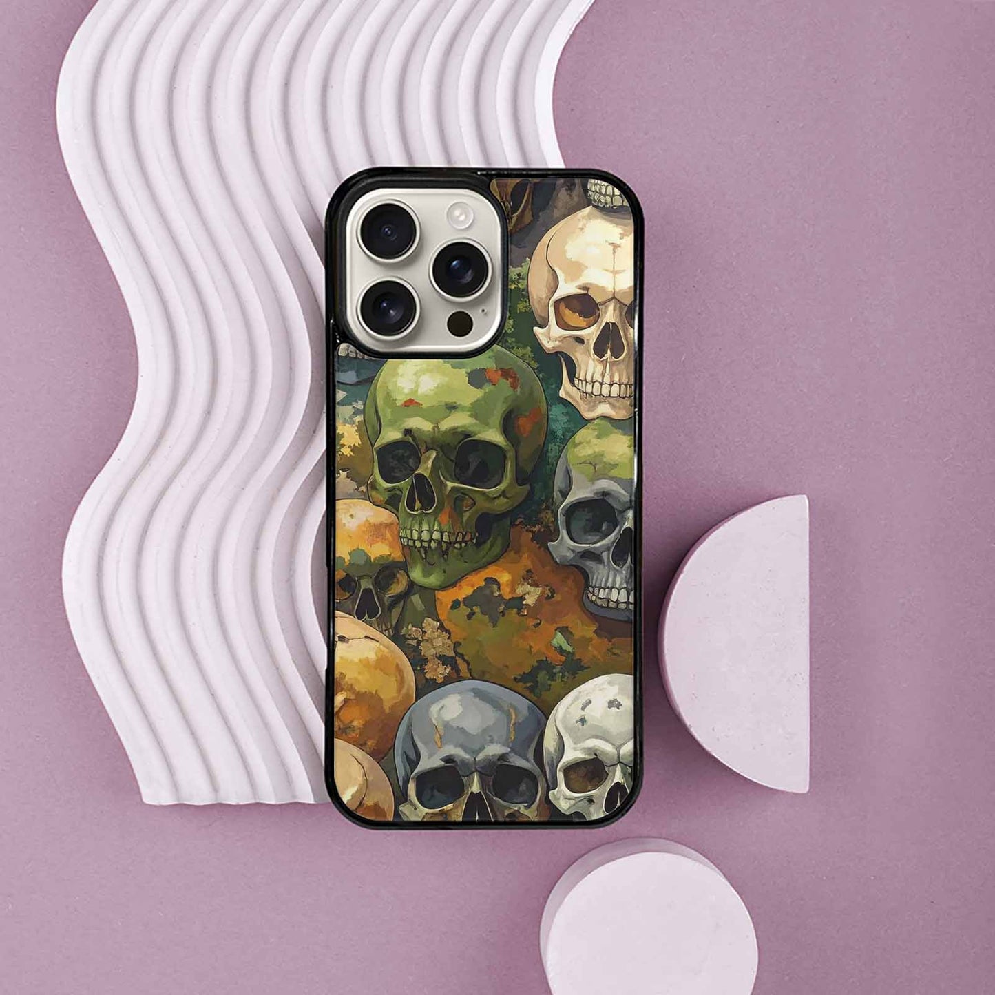 iPhone 16 Pro Max Case — Skulls Camoskulls Pattern Hu Bti, Original Design Phone Case