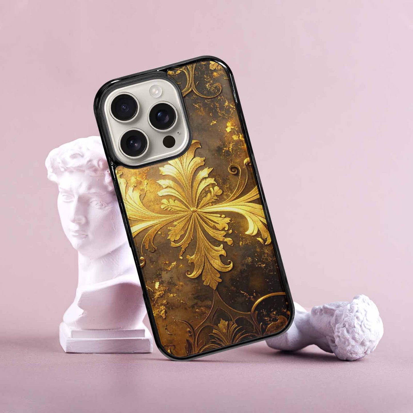 iPhone 16 Pro Case — Klimt Gold Leaf Artwork Pattern, Custom Printed Phone Case