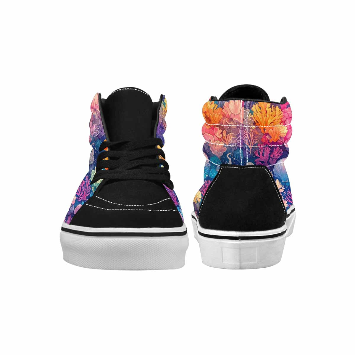 WOMEN'S Fish Scale Coral High Top Canvas Dreamcore Custom Shoes