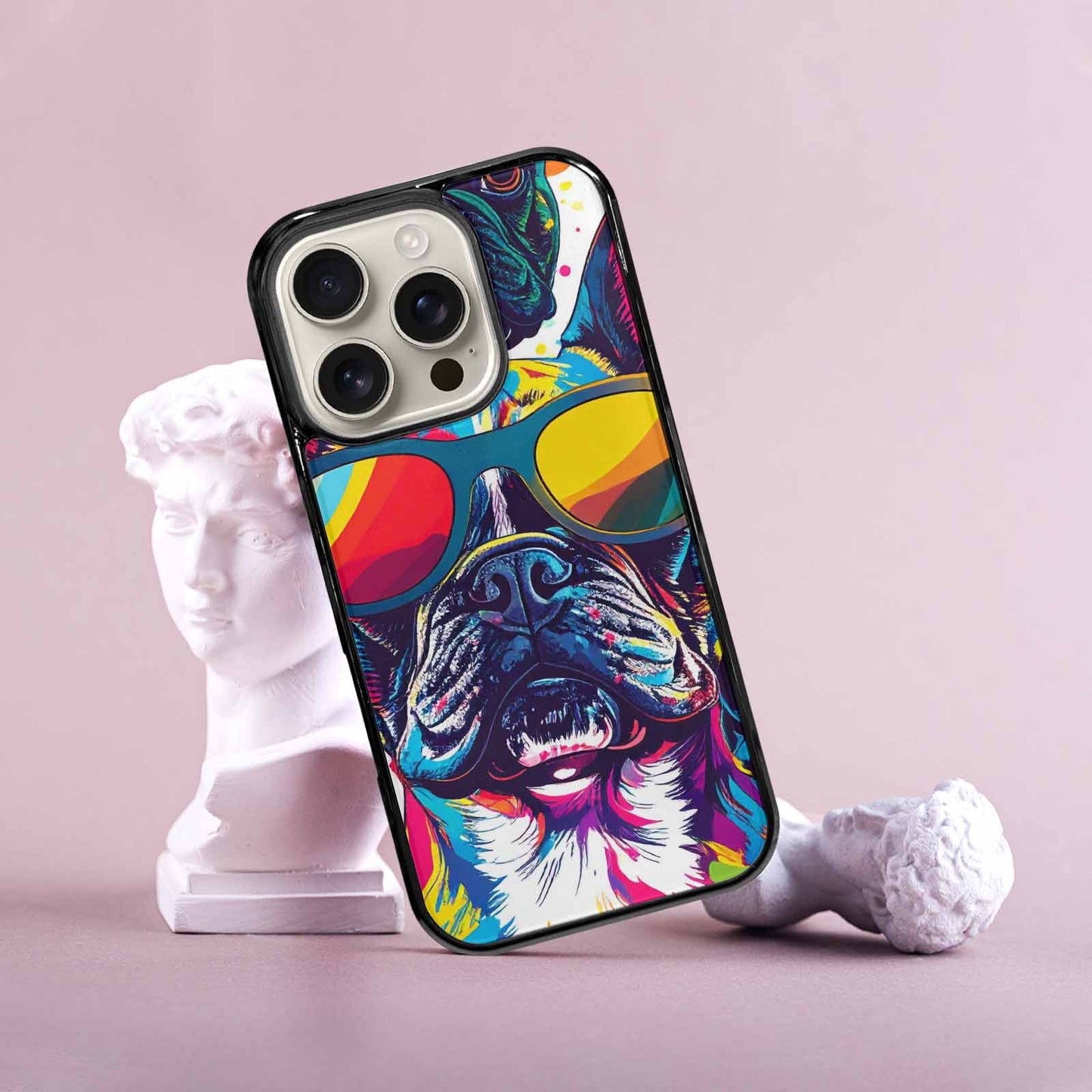 iPhone 16 Pro Case — French Bulldog Pop Art Pattern, Custom Print Case Cover