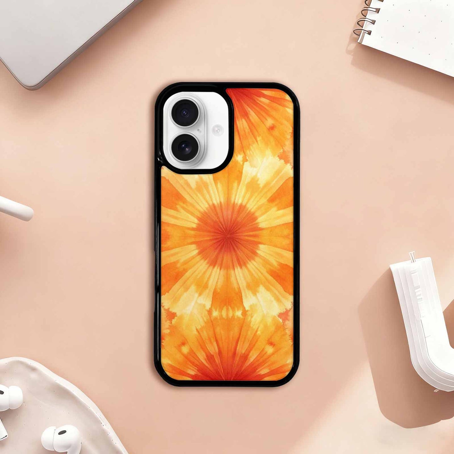 iPhone 17 Case — Ombre Tie Dye Sunset Custom Tie, Custom Designed Case Cover