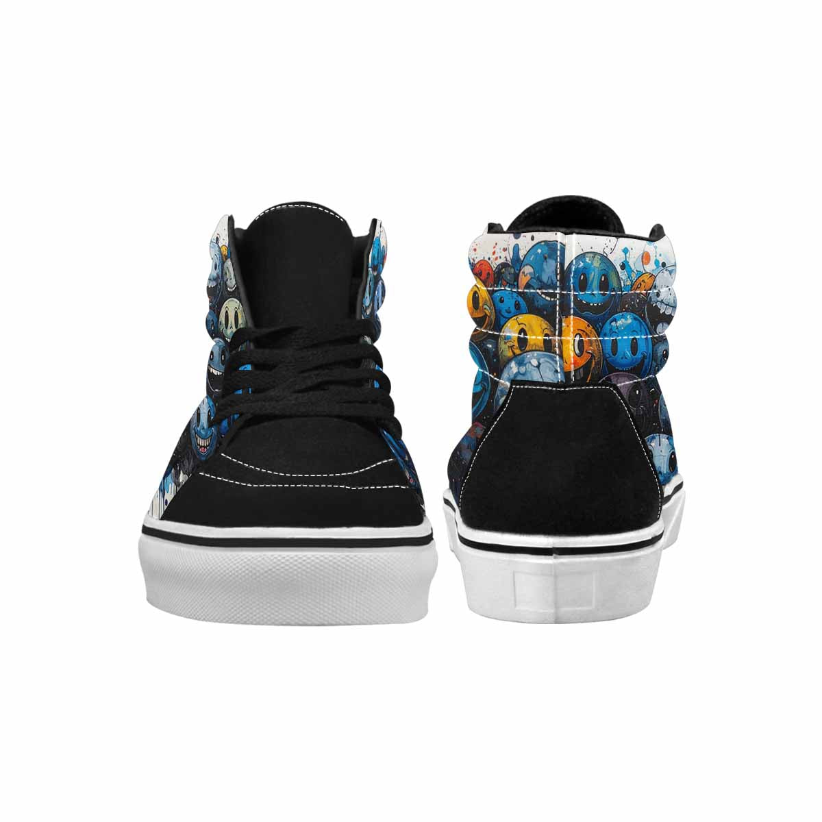 MEN'S Melting Moon Smiley High Top Canvas Y2K Shoes