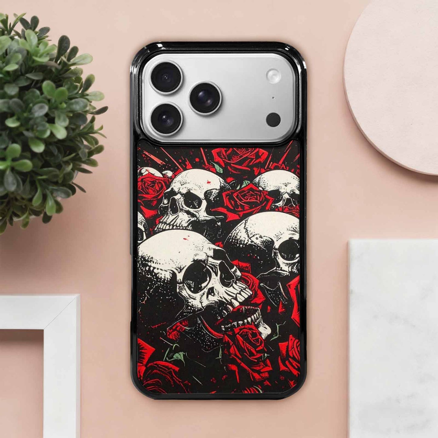 iPhone 17 Pro Max Case — Skull Dark Art Gothic Print Gothic, Custom Made Phone Cover