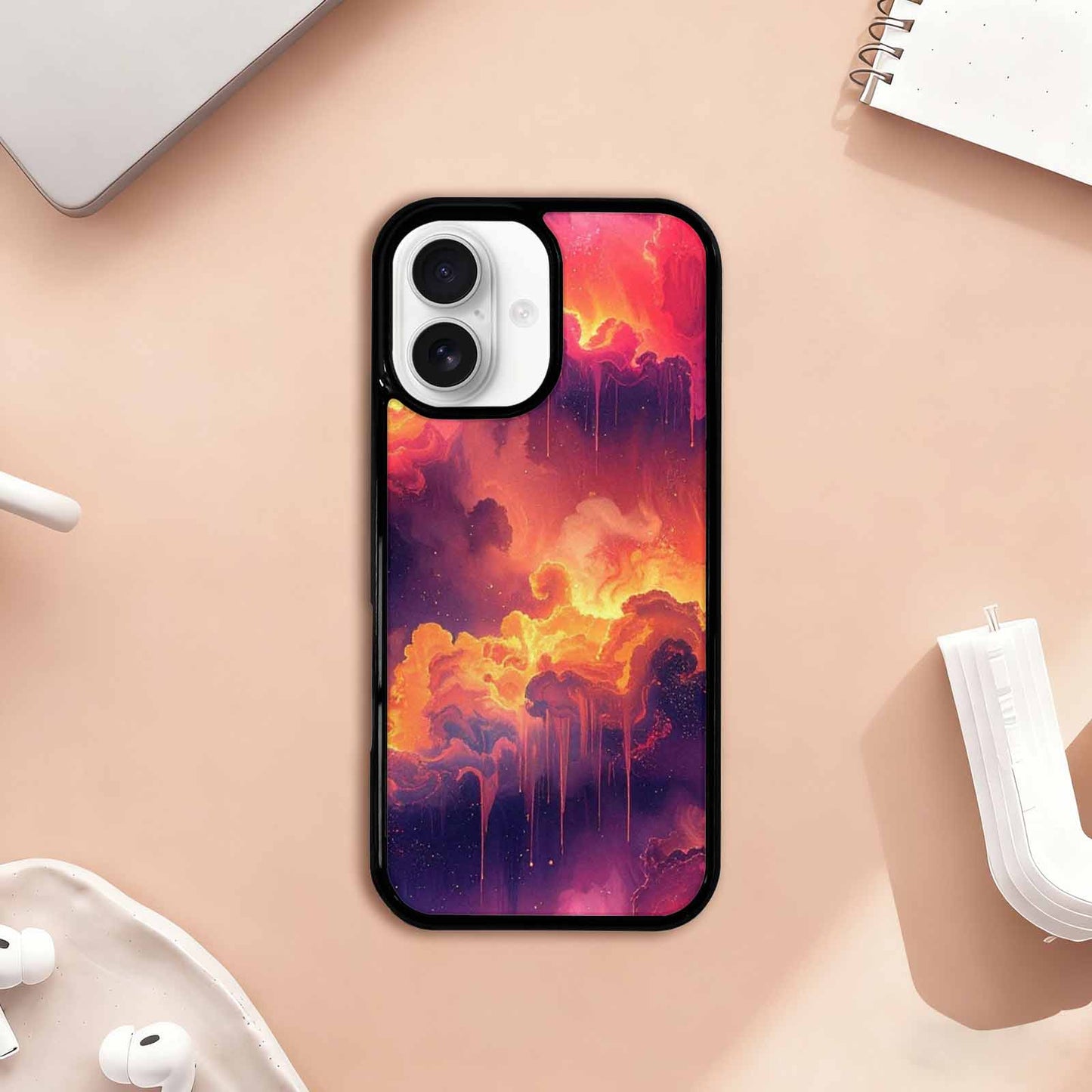 iPhone 17 Case — Seamless Tileable Pattern Of Galaxy Space, Custom Made Phone Cover