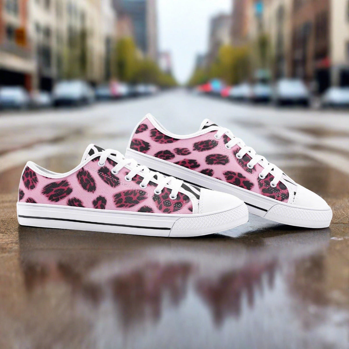Deluxe Animal Print Custom Sh Custom Sneakers | Unisex | Freaky Shoes®