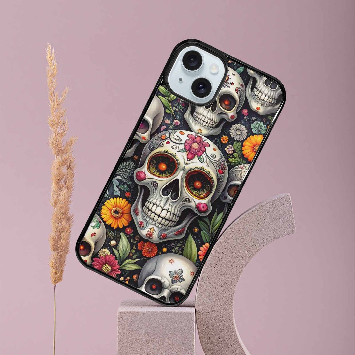 iPhone 15 Plus Case — Greyscale Black And White Dark Black, Original Design Phone Case