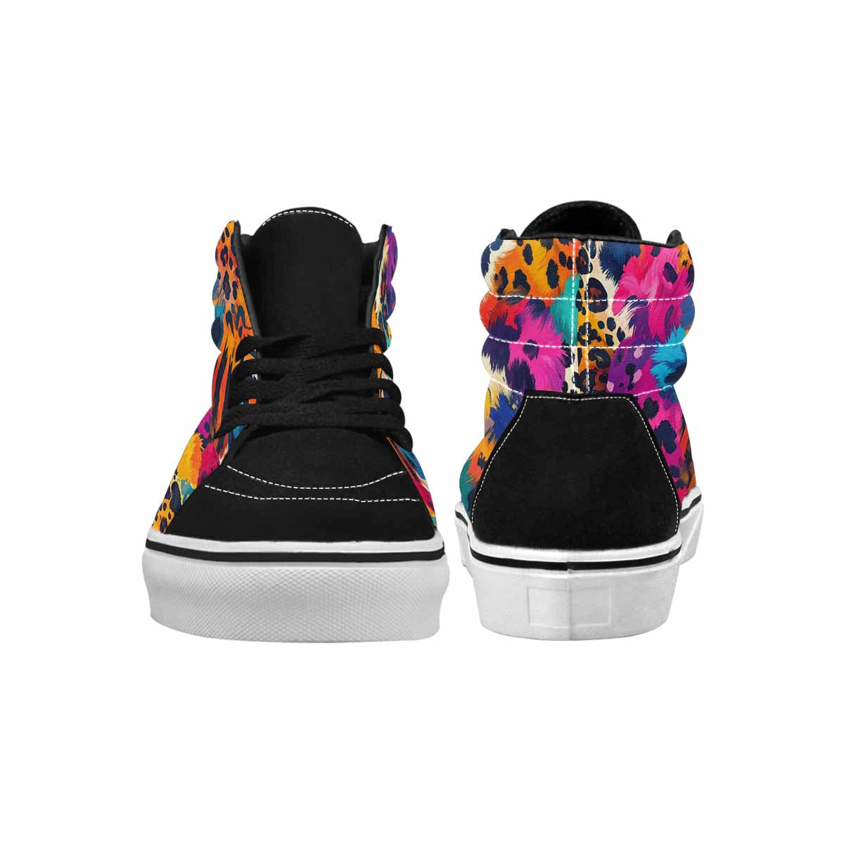 MEN'S Full Color Vibrant Animal High Top Canvas Vivid Custom Sneakers