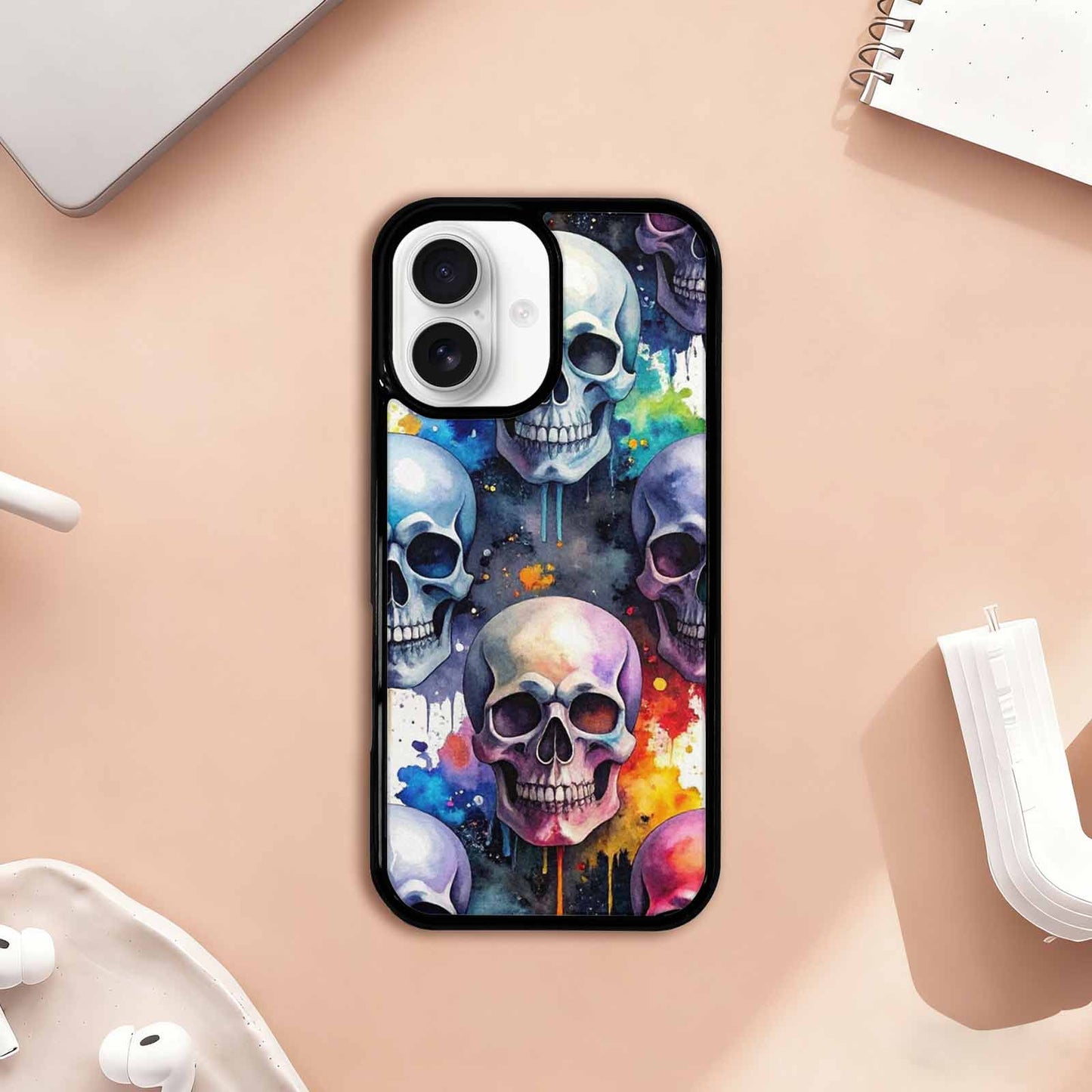 iPhone 17 Case — Skull Dark Art Gothic Print Gothic, Custom Printed Phone Case