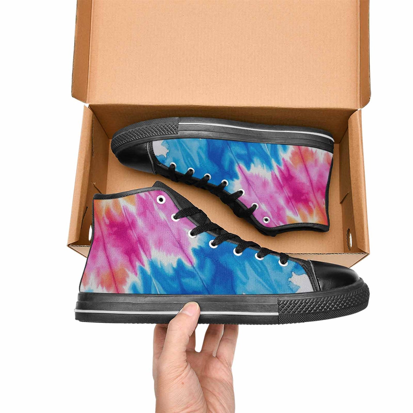 WOMEN'S Tie Dye Drip High Top Canvas Dreamcore Shoes