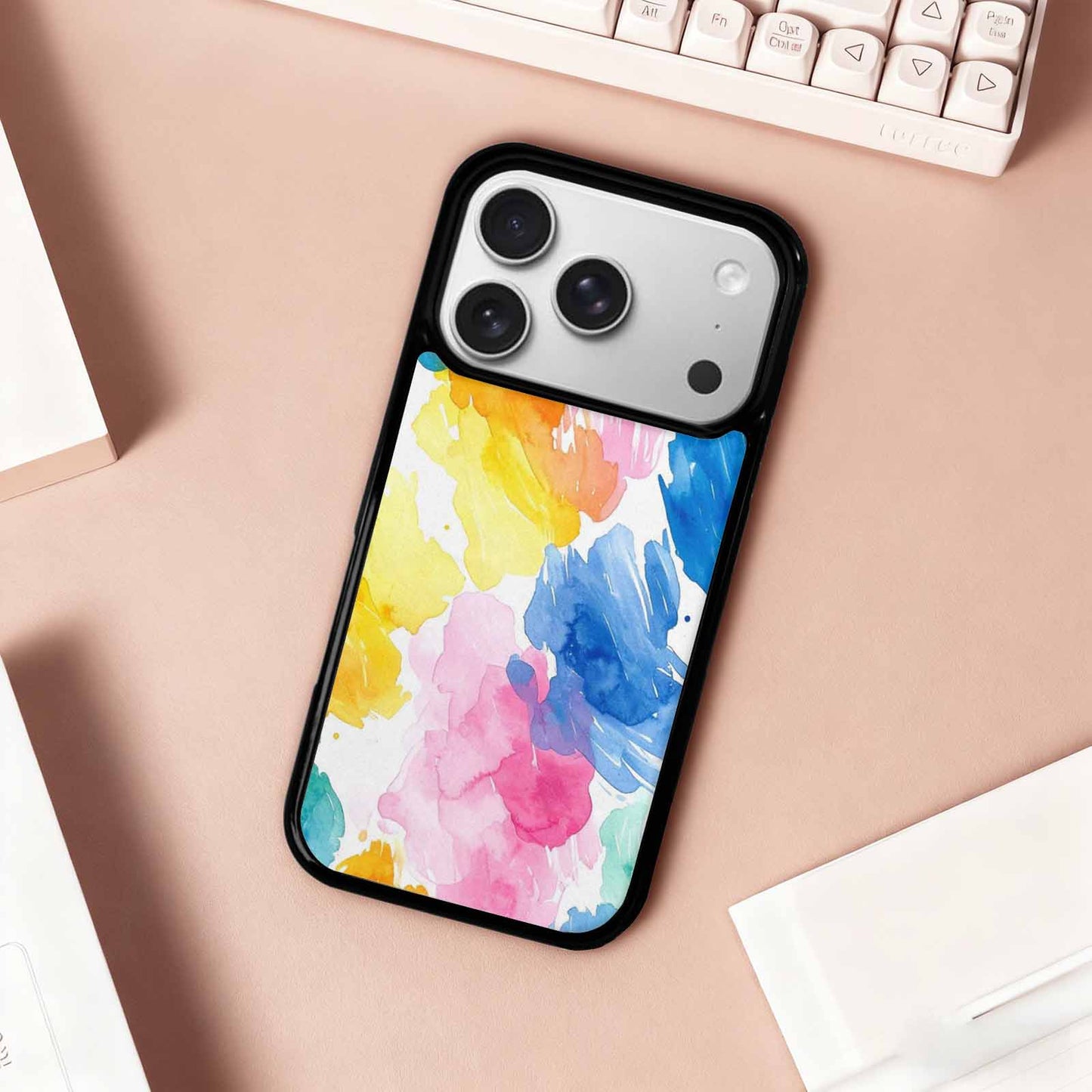 iPhone 17 Pro Case — Trans Strong Watercolor Seamless Pattern Watercolor, Custom Art Phone Cover