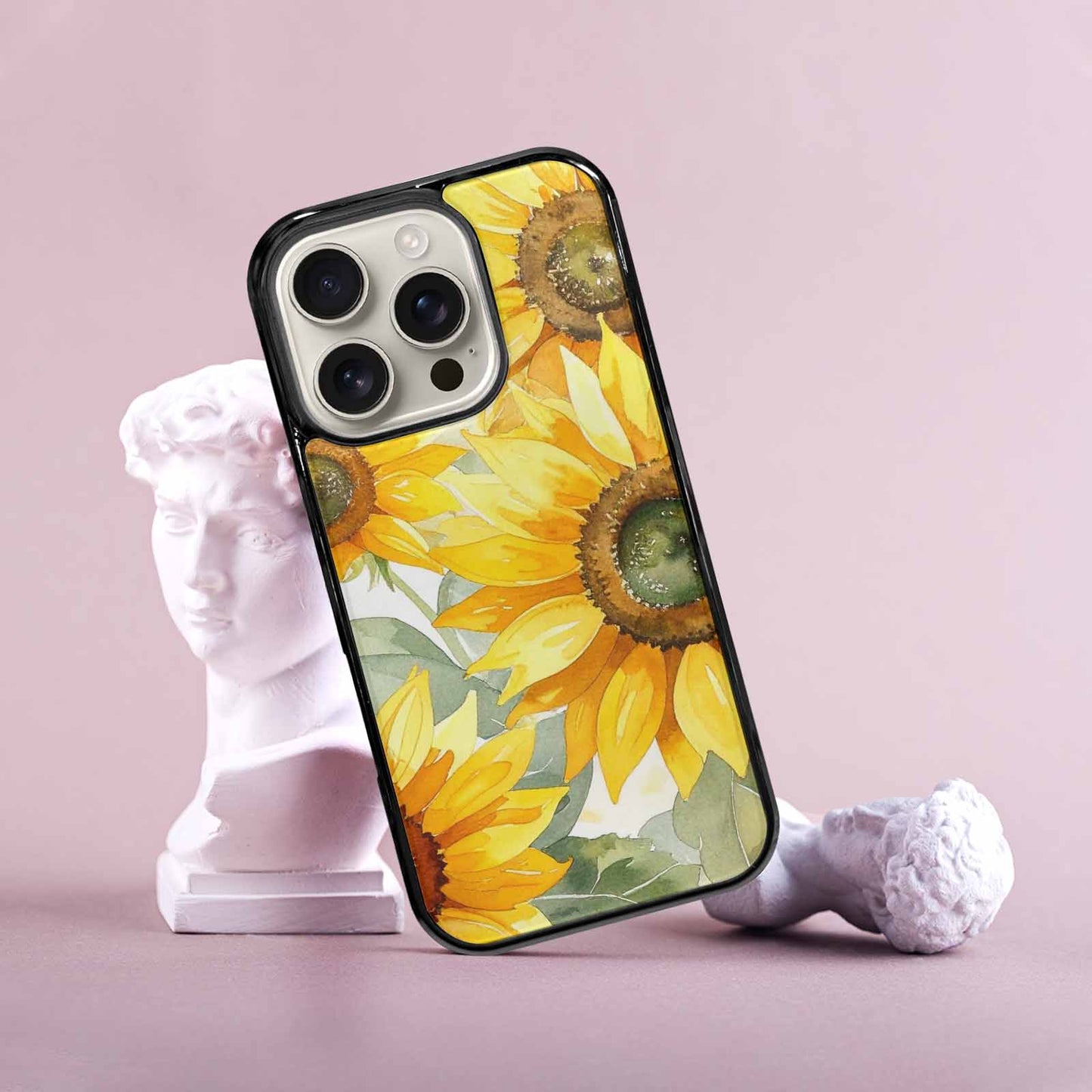 iPhone 16 Pro Case — Sunflowers Watercolor, Custom Designed Case Cover