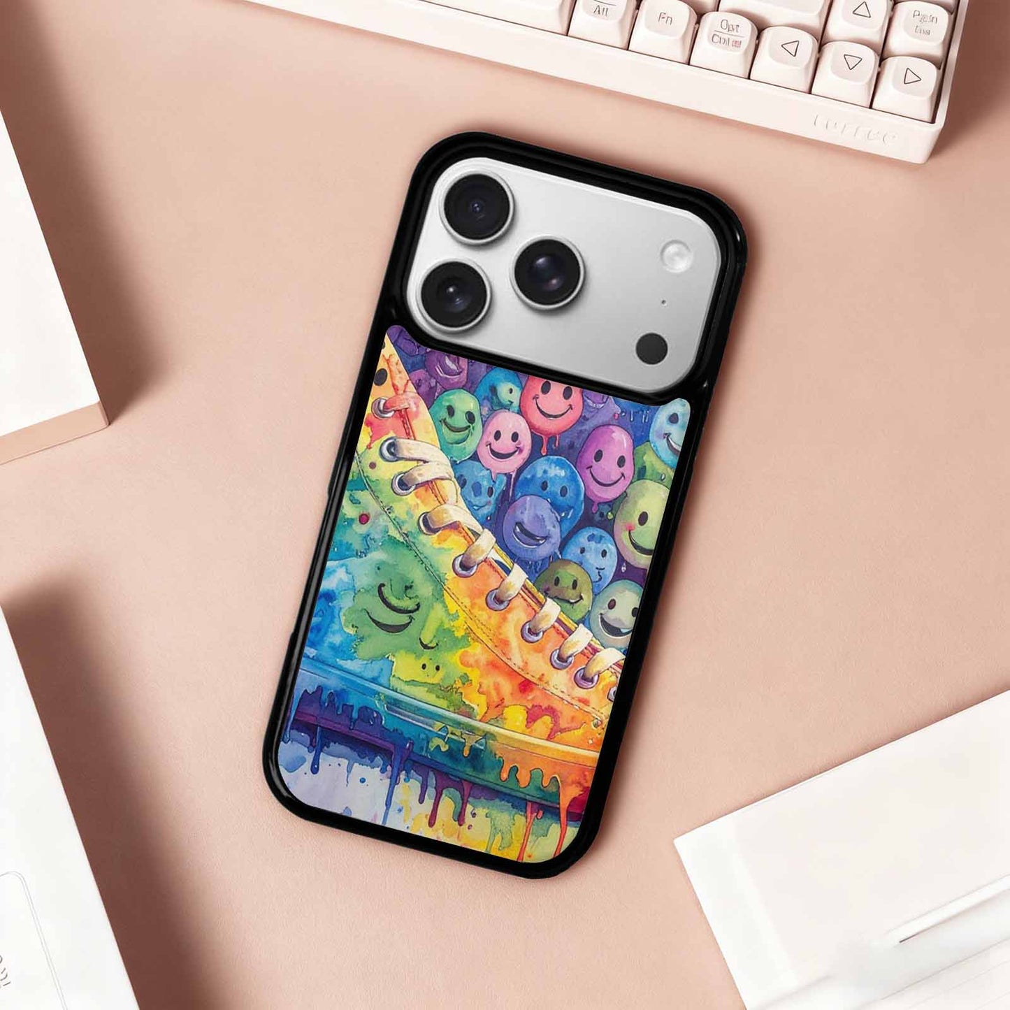 iPhone 17 Pro Case — Smiley Facessmiley Faces Tie D Original, Personalized Phone Case