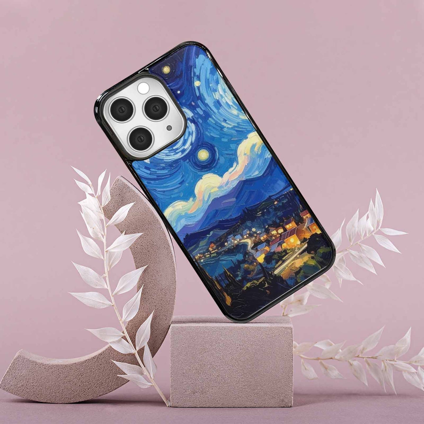 iPhone 15 Pro Max Case — Starry Night Van Gogh Paint Art, Personalized Phone Case
