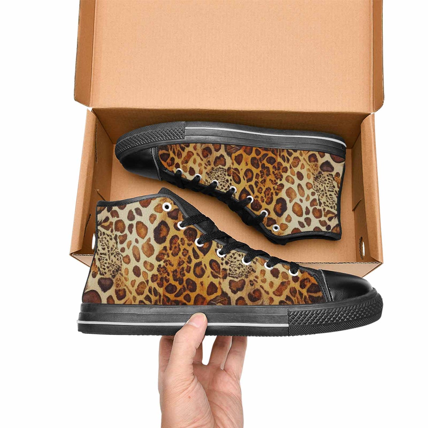 MEN'S Animal Print High Top Canvas Cottagecore Custom Sneakers