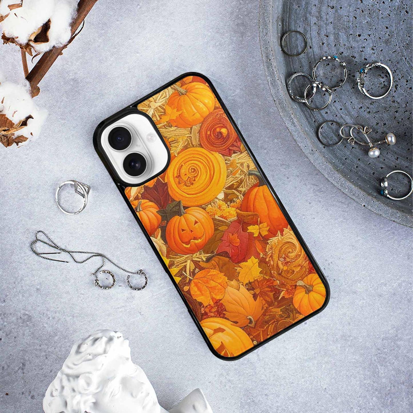 iPhone 16 Plus Case — Autumn Pumpkin Patch Autumn Pumpkin Patch, Custom Made Phone Cover