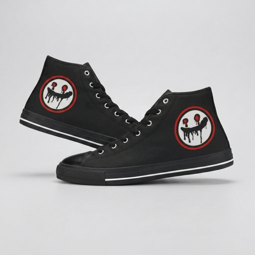MEN'S Clean Logo Face Art Custom Sneakers | Freaky Shoes®