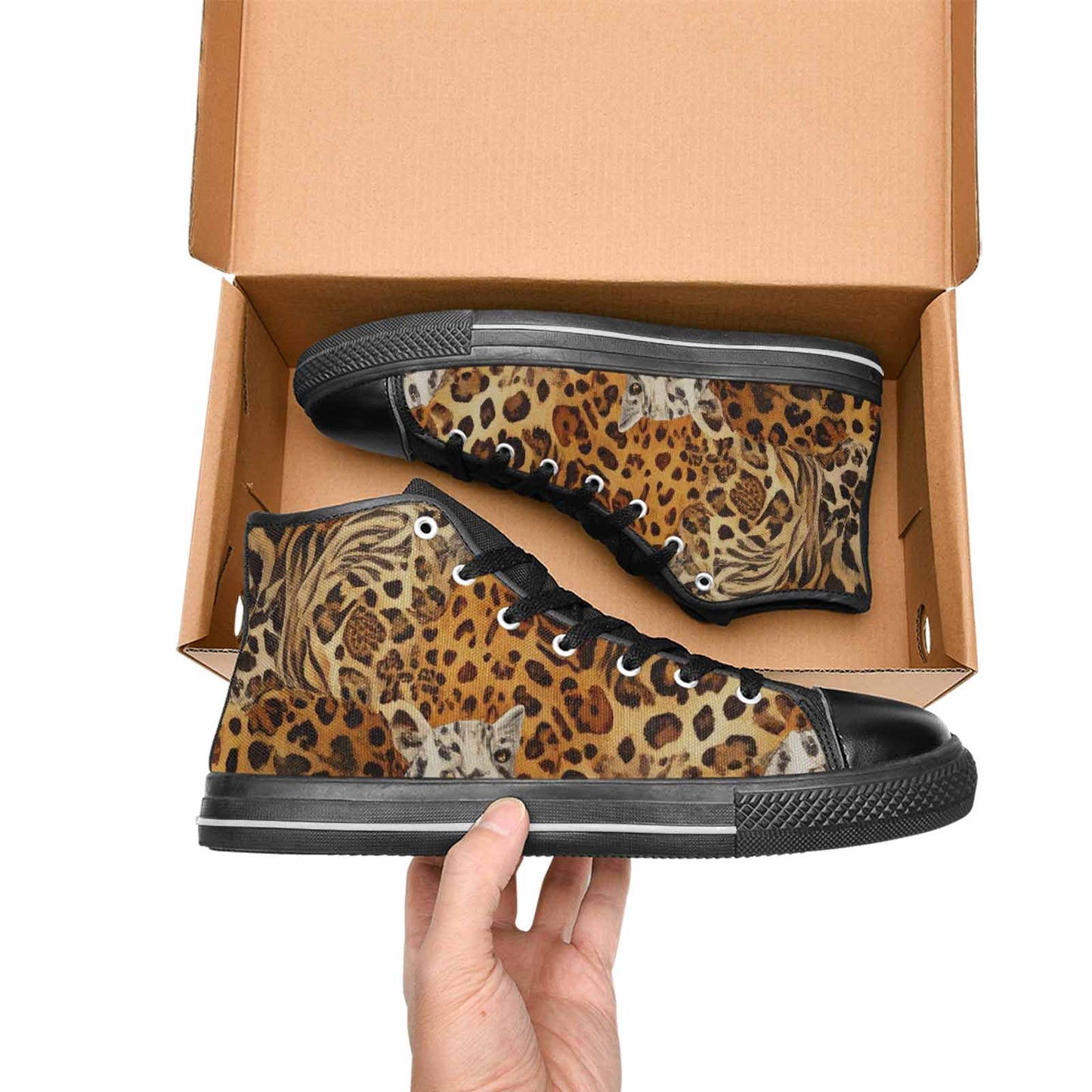 WOMEN'S Animal Print High Top Canvas Aesthetic Shoes