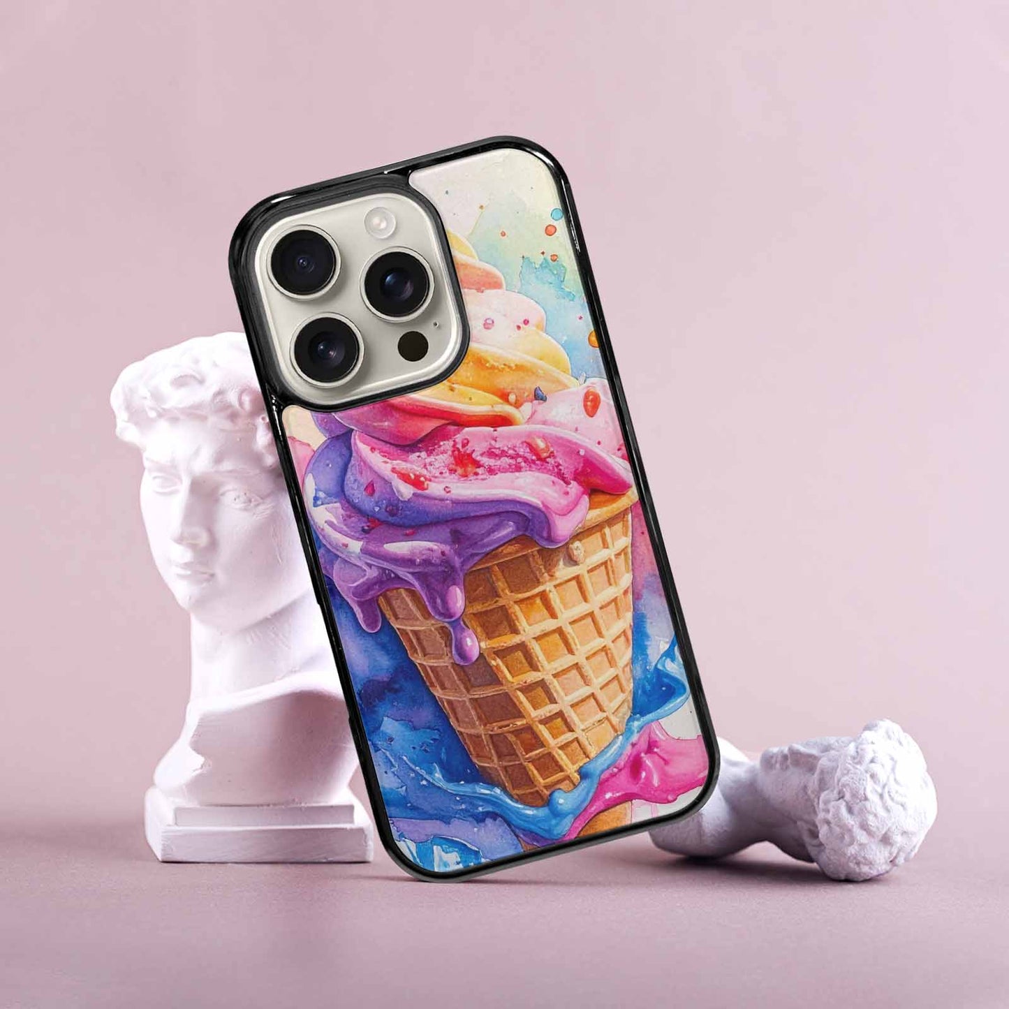 iPhone 16 Pro Case — Melting Icecream Collage Custom, Custom Printed Phone Case