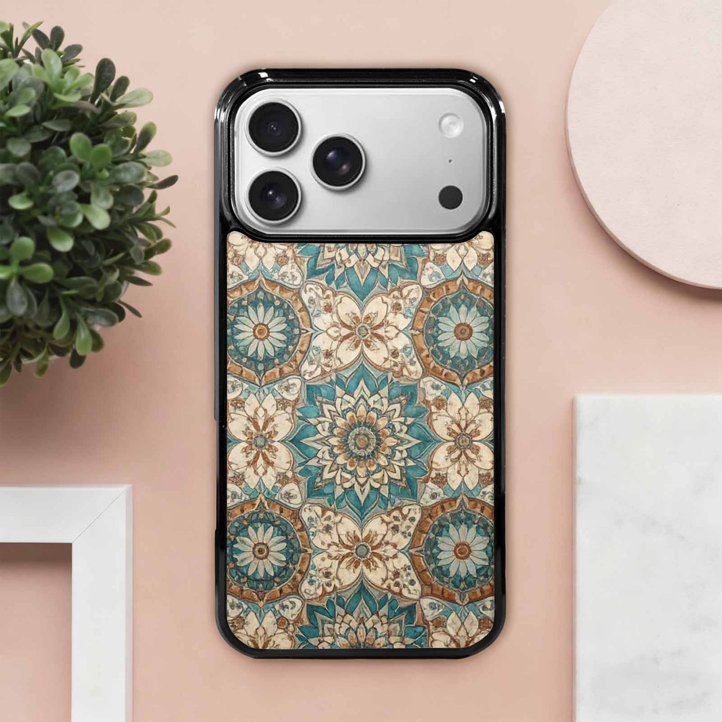 iPhone 17 Pro Max Case — Small Mandala Pattern, Randomly Floral, Custom Print Case Cover
