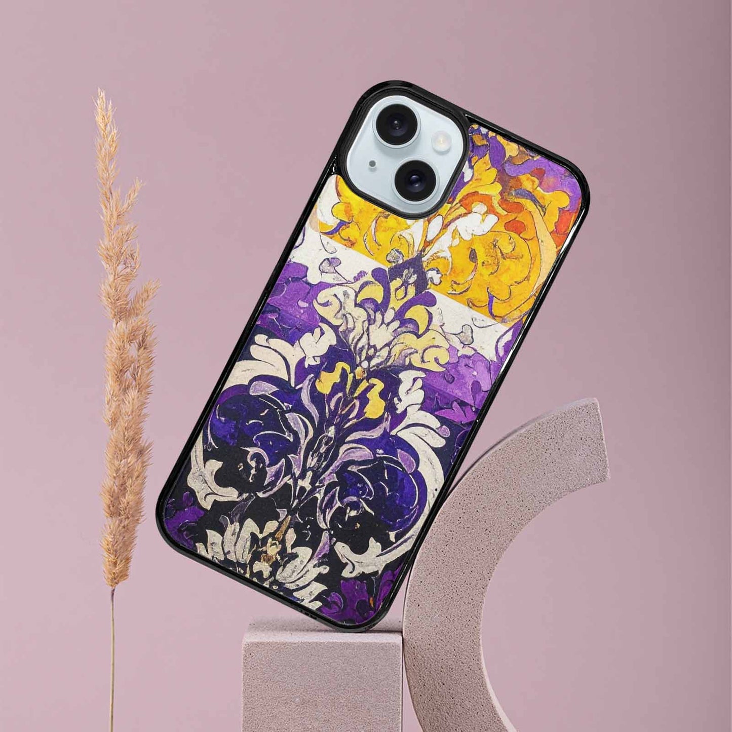 iPhone 15 Plus Case — Nonbinary Flag Color Theme Small Rainbow, Unique Phone Case Design