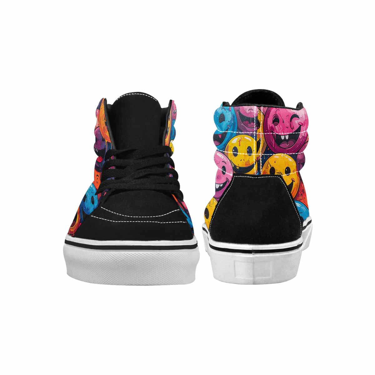 MEN'S Melting Moon Smiley High Top Canvas Dreamcore Shoes