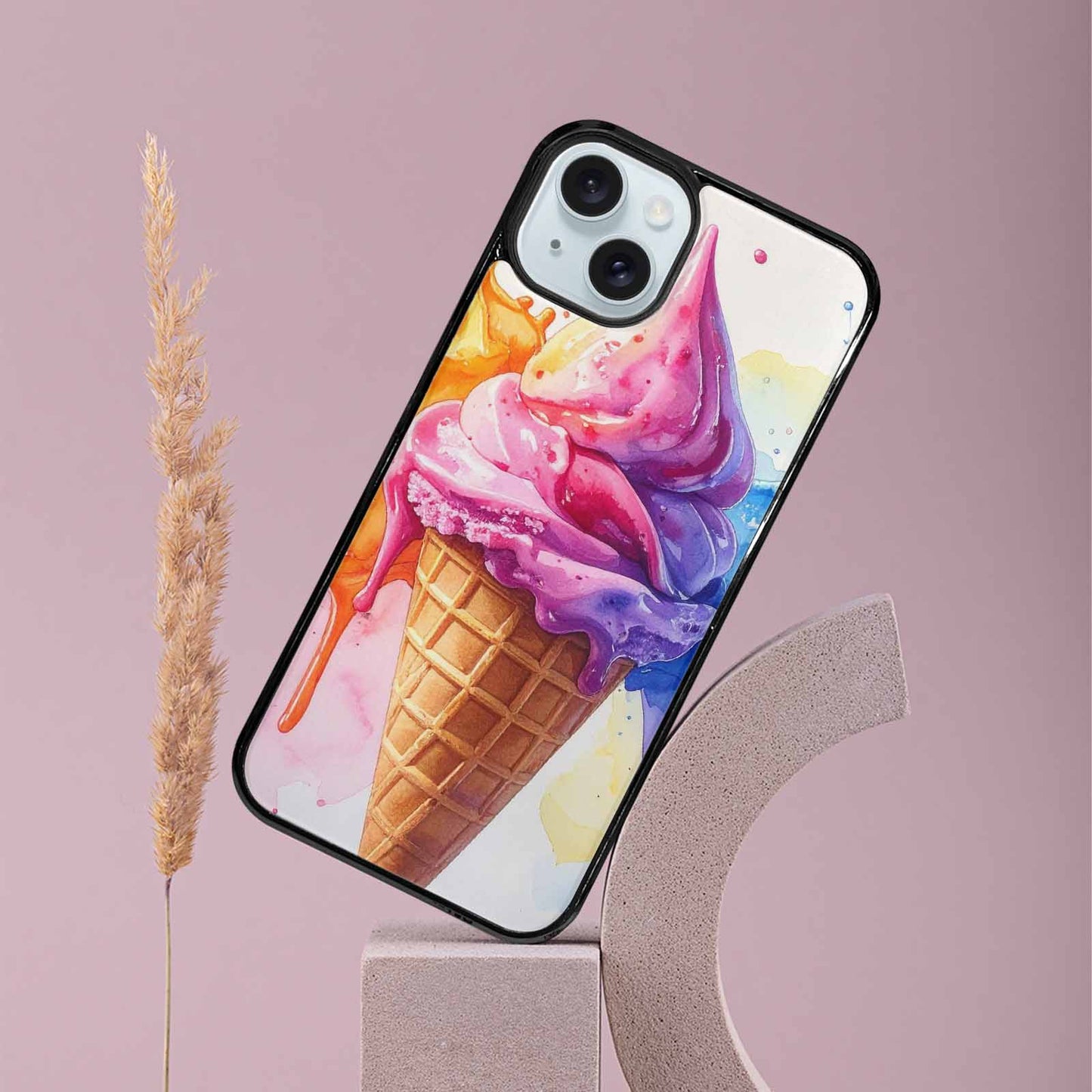iPhone 15 Plus Case — Melting Icecream Collage Custom Personalized Phone, Personalized Phone Case
