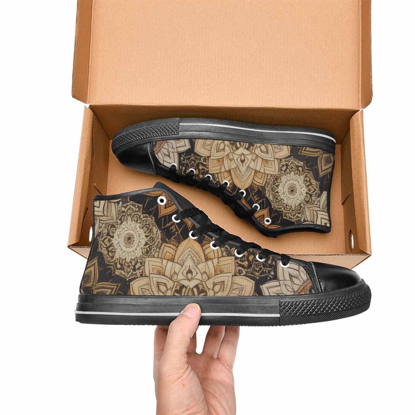 WOMEN'S Mandala High Top Canvas Aesthetic Custom Sneakers