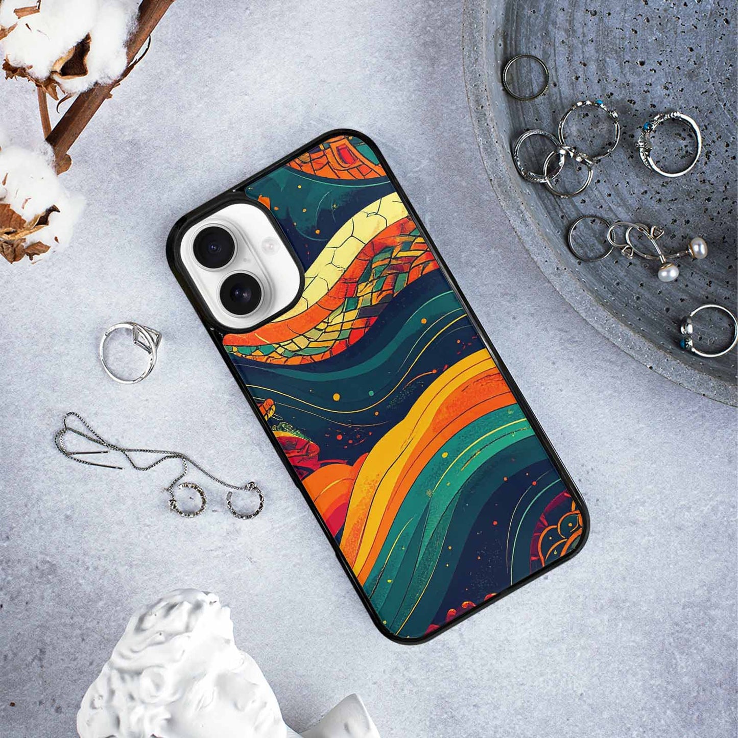 iPhone 16 Plus Case — Hippie Serpent Pulse, Unique Phone Case Design