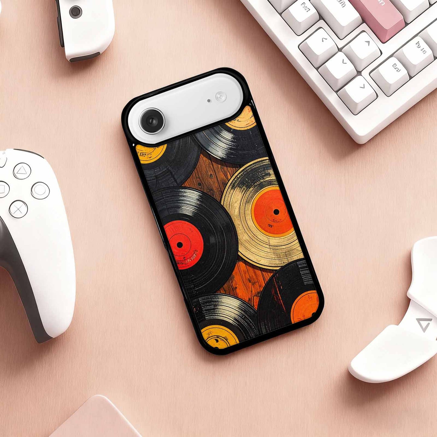 iPhone 17 Air Case — Retro Wood Grain Vinyl Retro Vintage, Customized Protective Case