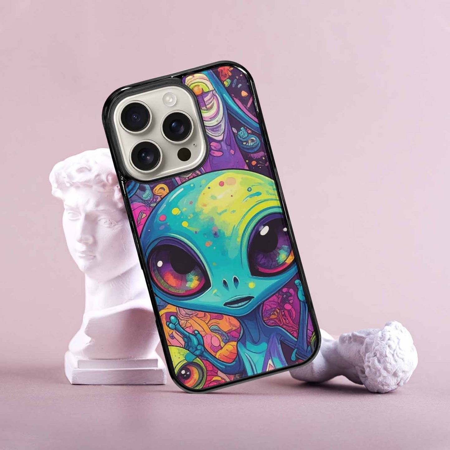 iPhone 16 Pro Case — Cartoon Alien Characters Personalized Phone Cover, Custom Phone Case