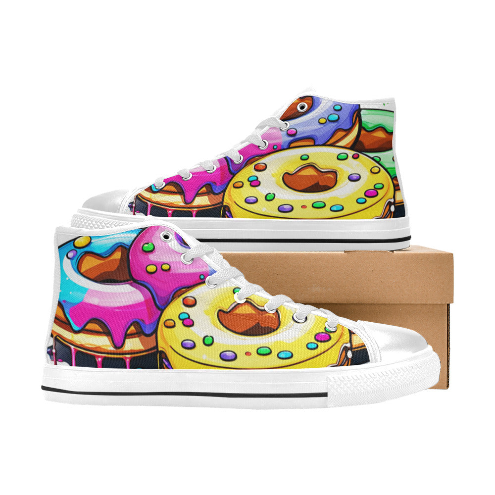 WOMEN'S Dripping Frosting From Rainbow High Top Canvas Dreamcore Custom Shoes