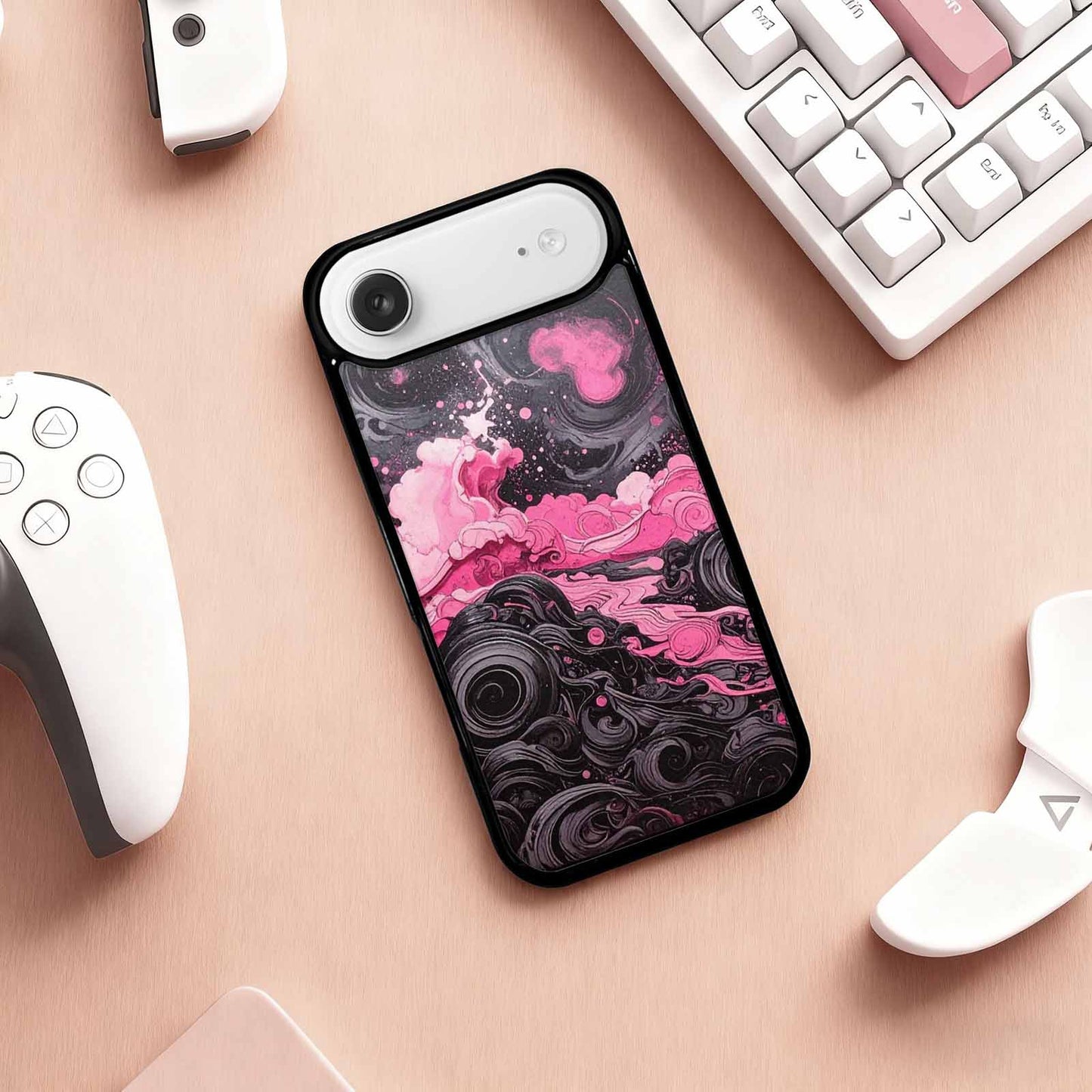 iPhone 17 Air Case — Van Gogh Swirl Black Pink Original, Custom Designed Case Cover