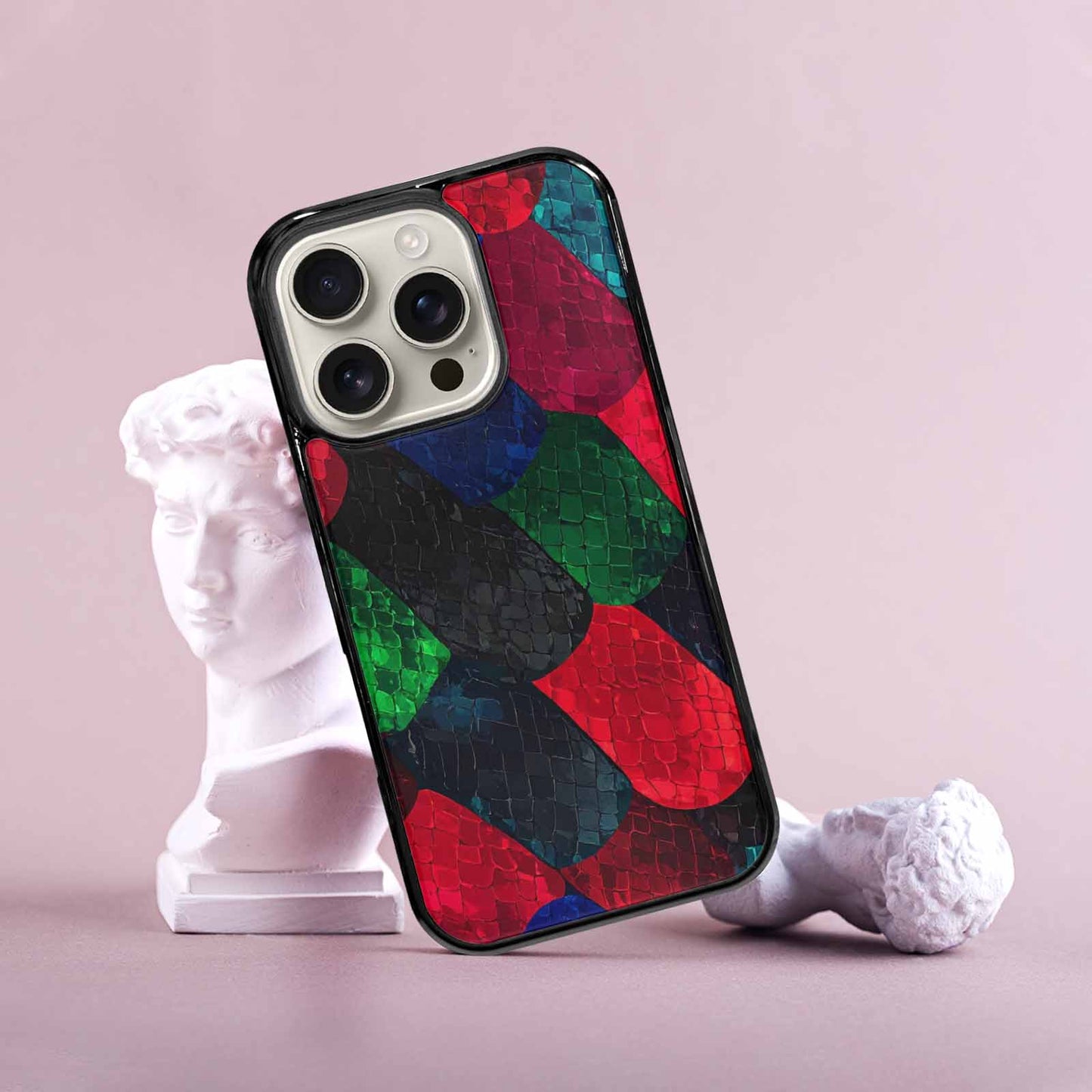 iPhone 16 Pro Case — Dark Snake Print, Personalized Phone Case