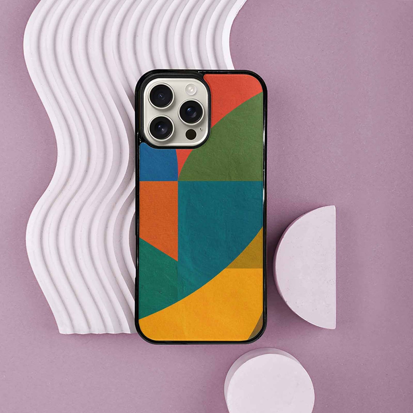 iPhone 16 Pro Max Case — 1990s Memphis Art Pattern, Unique Phone Case Design