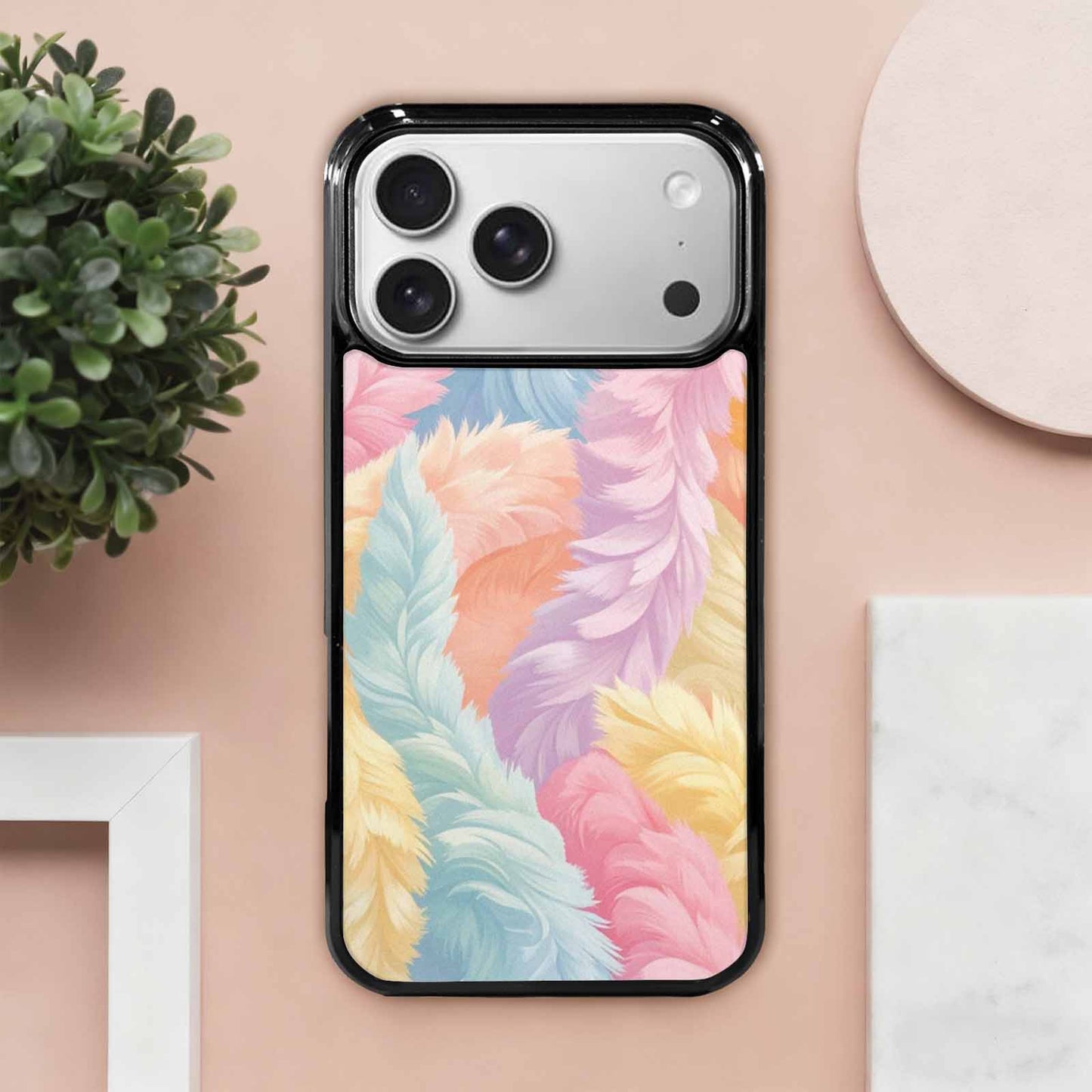 iPhone 17 Pro Max Case — Zebra Pastel Rainbow Animal Print, Custom Print Case Cover