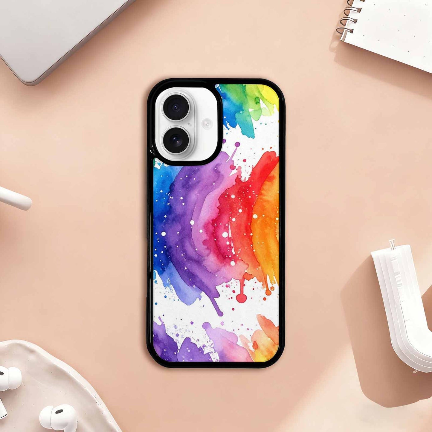 iPhone 17 Case — Watercolor Splash Abstract Pattern, Watercolor Abstract, Personalized Phone Case