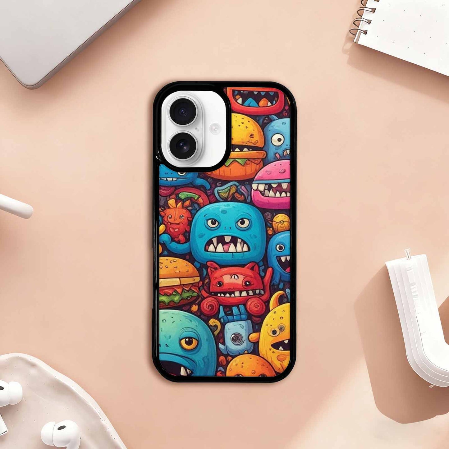 iPhone 17 Case — Small Cartoon Monster Character Cartoon Cute, Custom Print Case Cover
