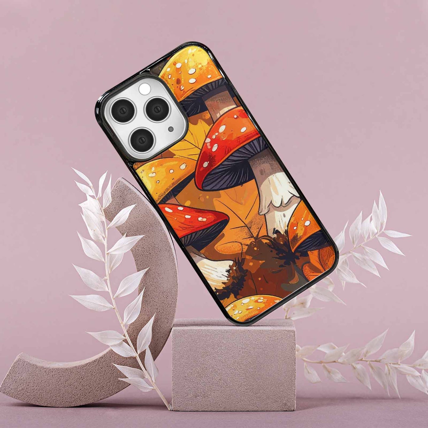 iPhone 15 Pro Max Case — Bold Autumn Mushroom Bold Autumn Mushroom, Custom Designed Case Cover