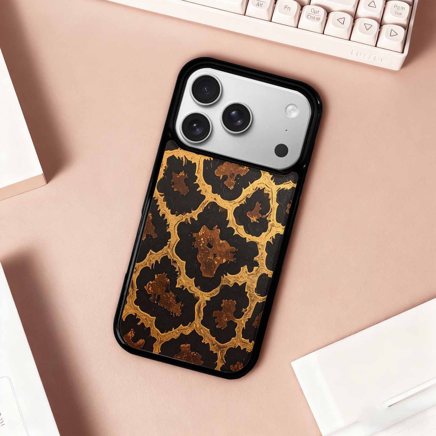 iPhone 17 Pro Case — Animal Print Leopard Wallpaper Pattern Animal, Custom Print Case Cover