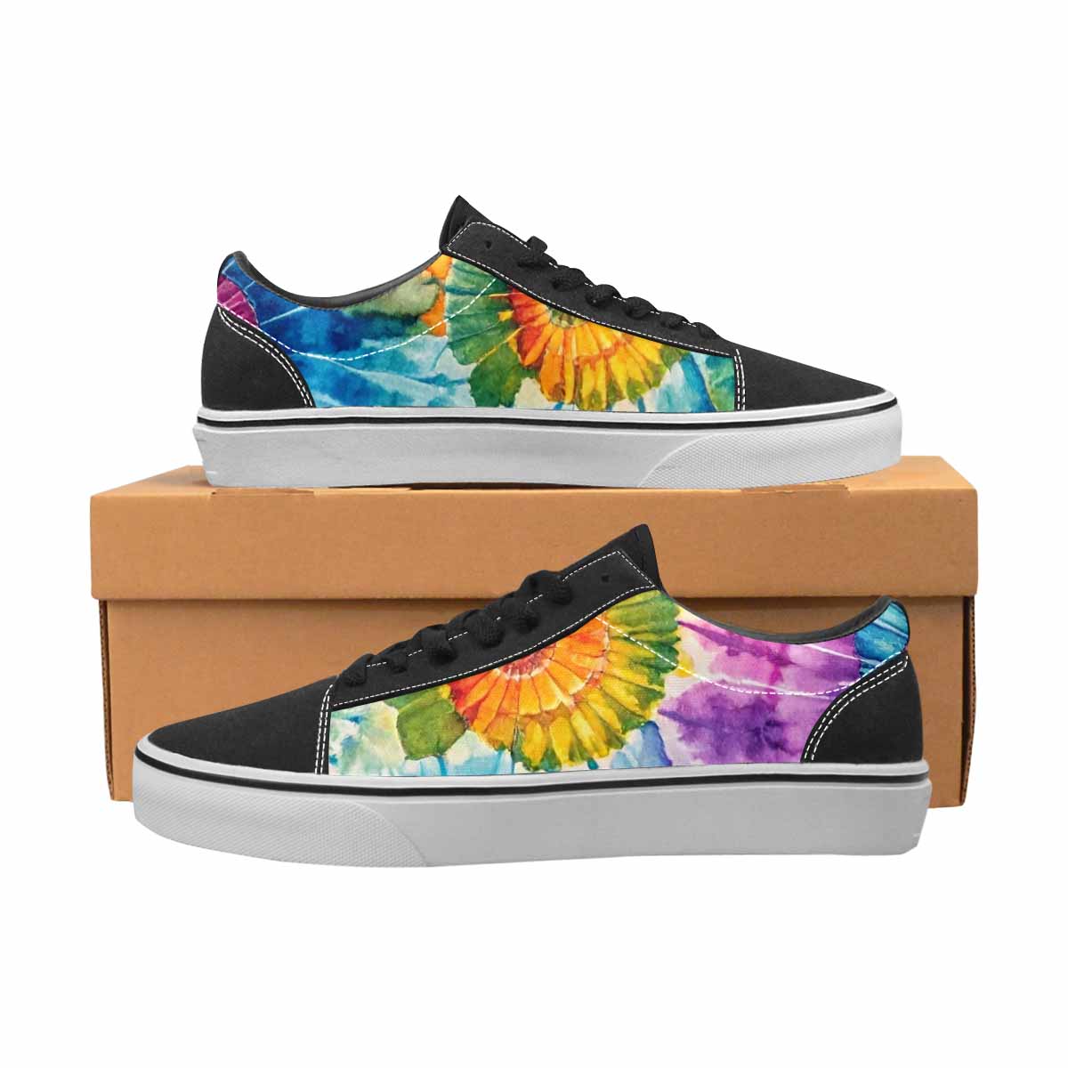 MEN'S Tie Dye Swirl Canvas Lace-Up Aesthetic Sneakers