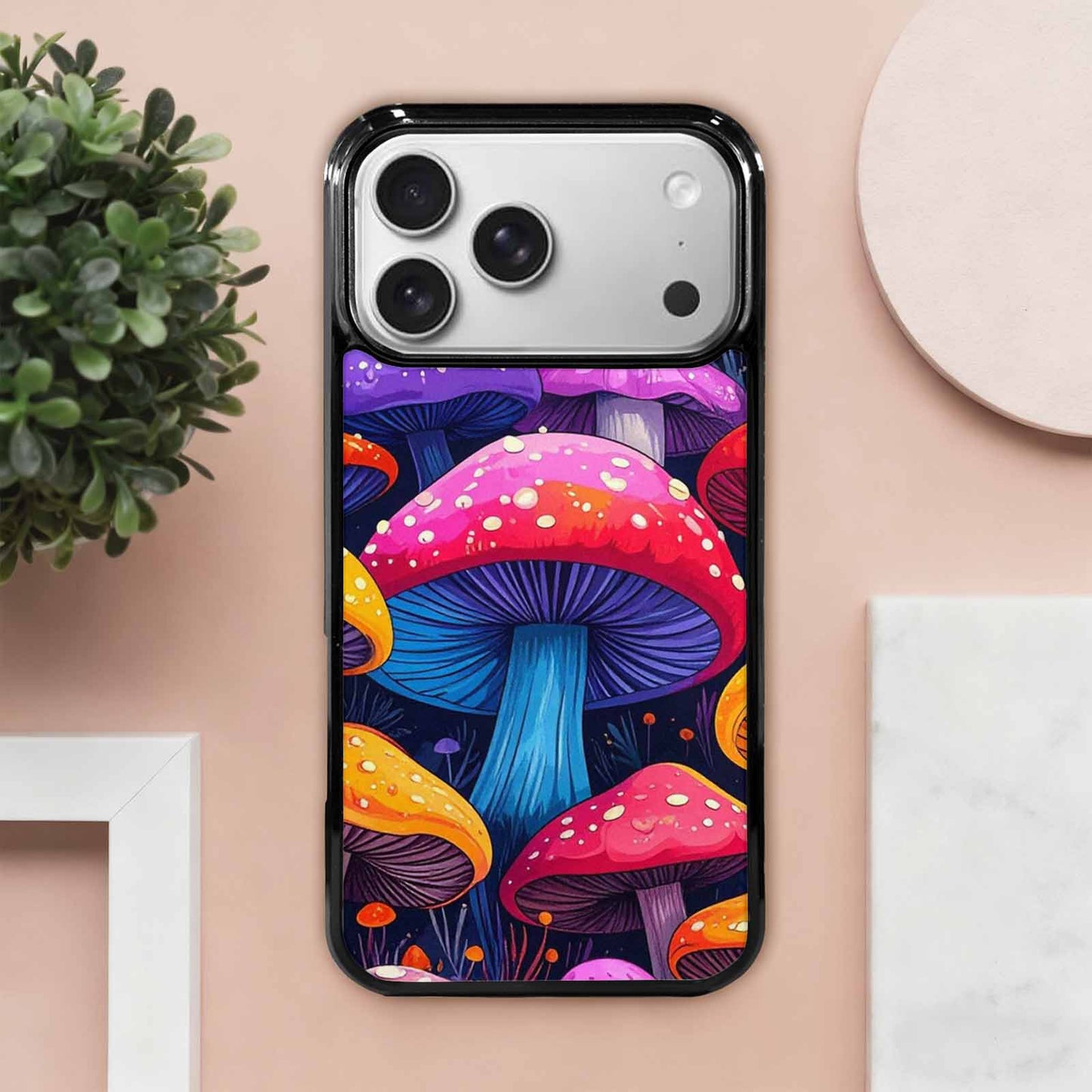 iPhone 17 Pro Max Case — Vivid Winter Mushroom Cartoon Cute, Custom Print Case Cover
