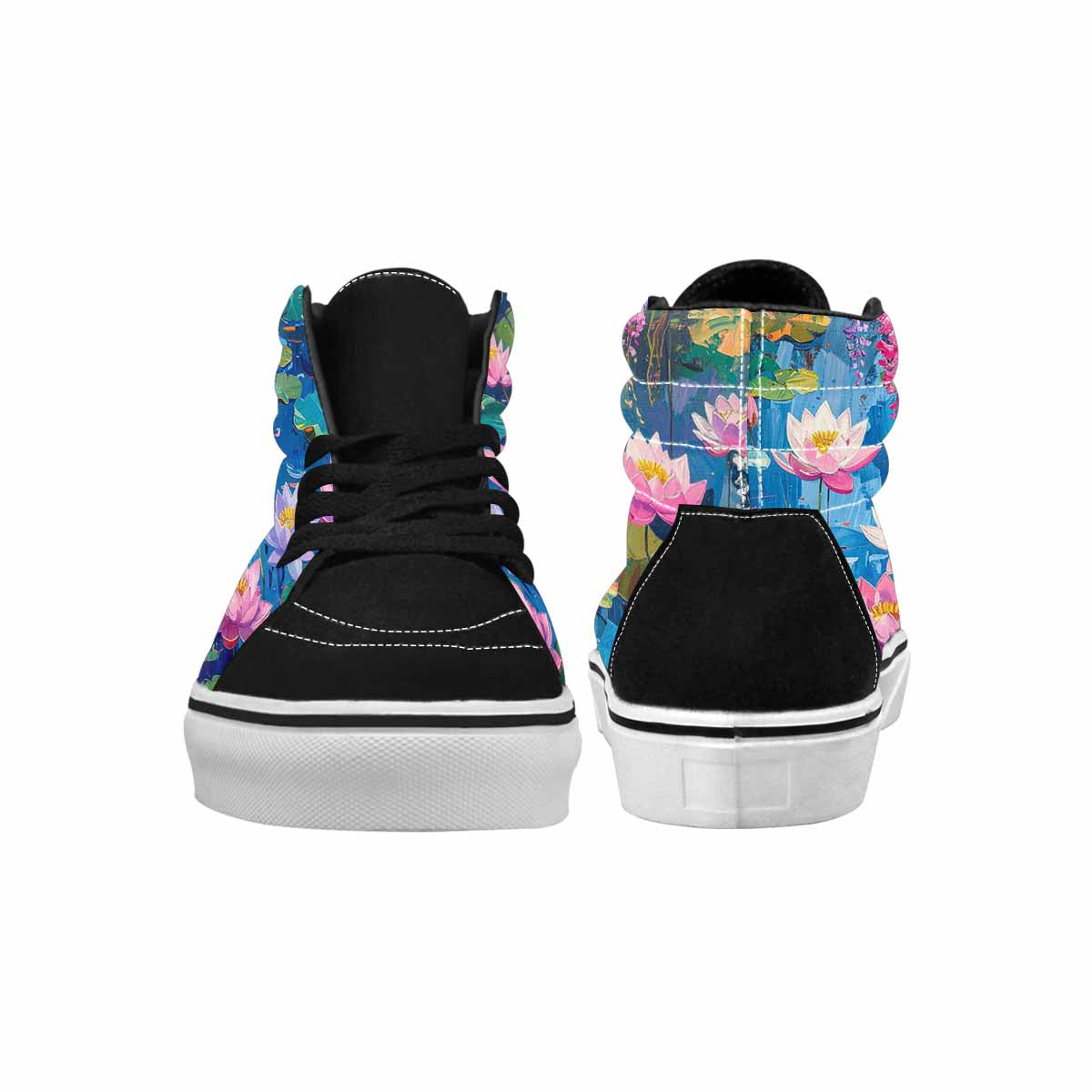 MEN'S Monet Impressionist High Top Canvas Vibrant Chaos Sneakers