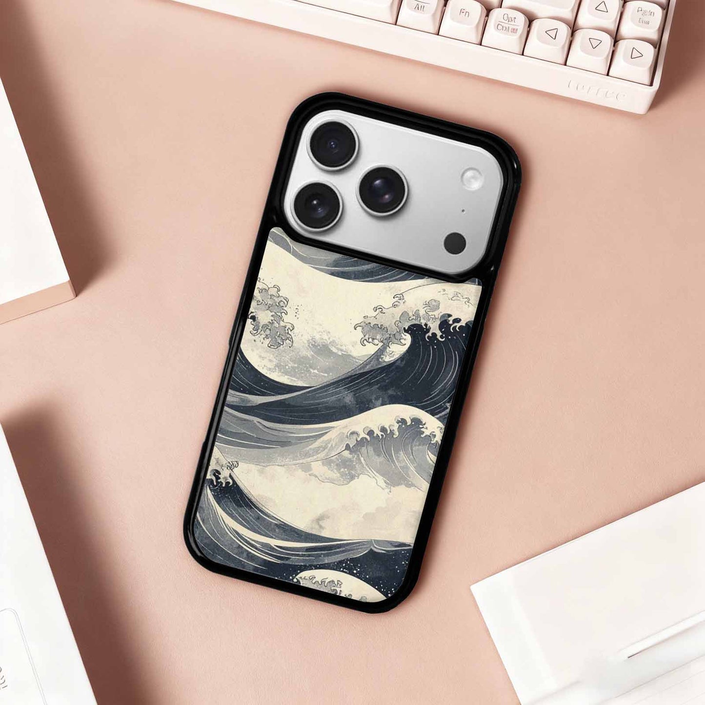 iPhone 17 Pro Case — Vintage Americana Wave Retro Vintage, Custom Printed Phone Case