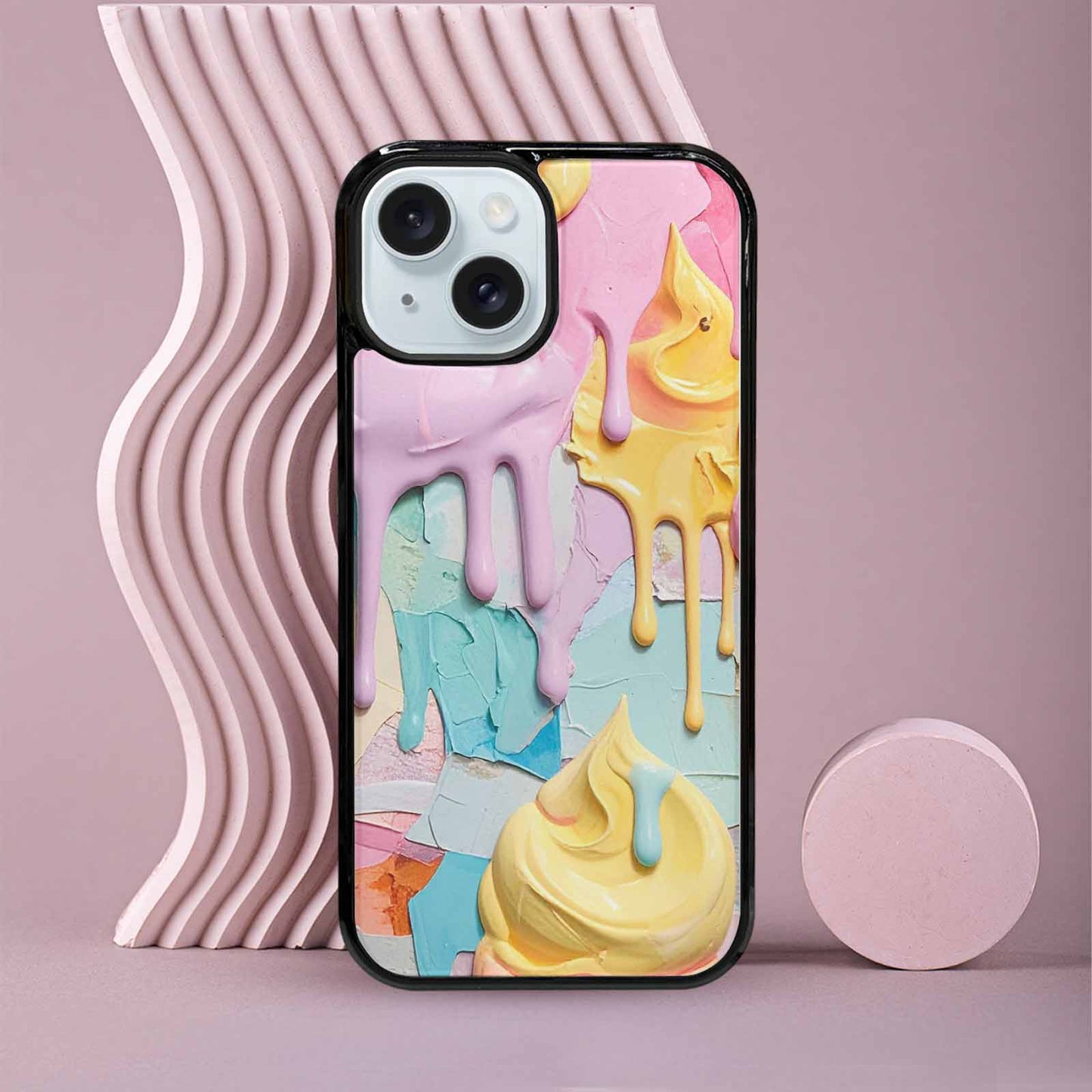 iPhone 15 Case — Soft Serve Swirl Monster Characters, Original Design Phone Case