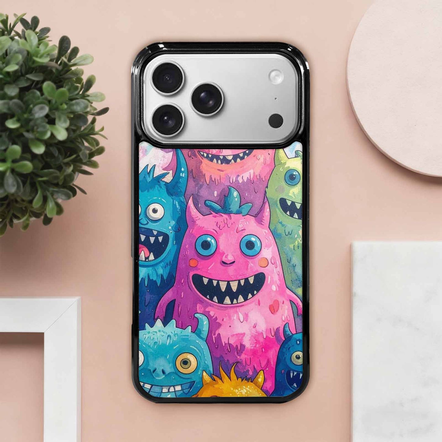 iPhone 17 Pro Max Case — Seamless Repeating Pattern Of Cartoon Cute, Custom Designed Case Cover